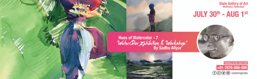 Watercolor Painting Workshop in Hyderabad | Hues of Watercolor 7 | Coloring India Foundation
