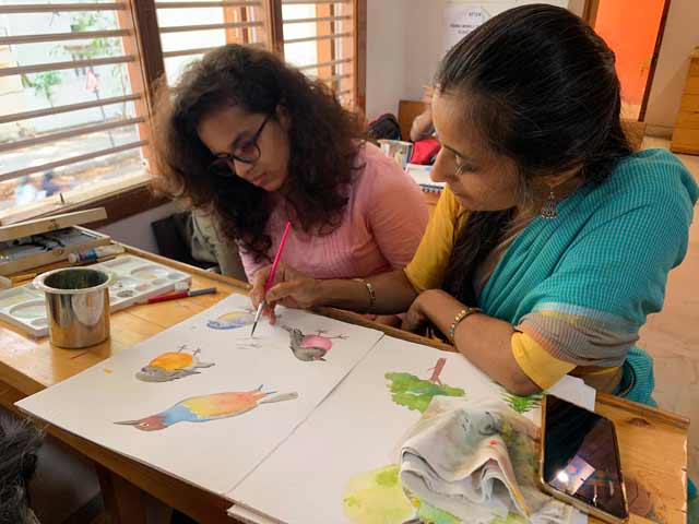 Structured Art classes for adults in Bangalore